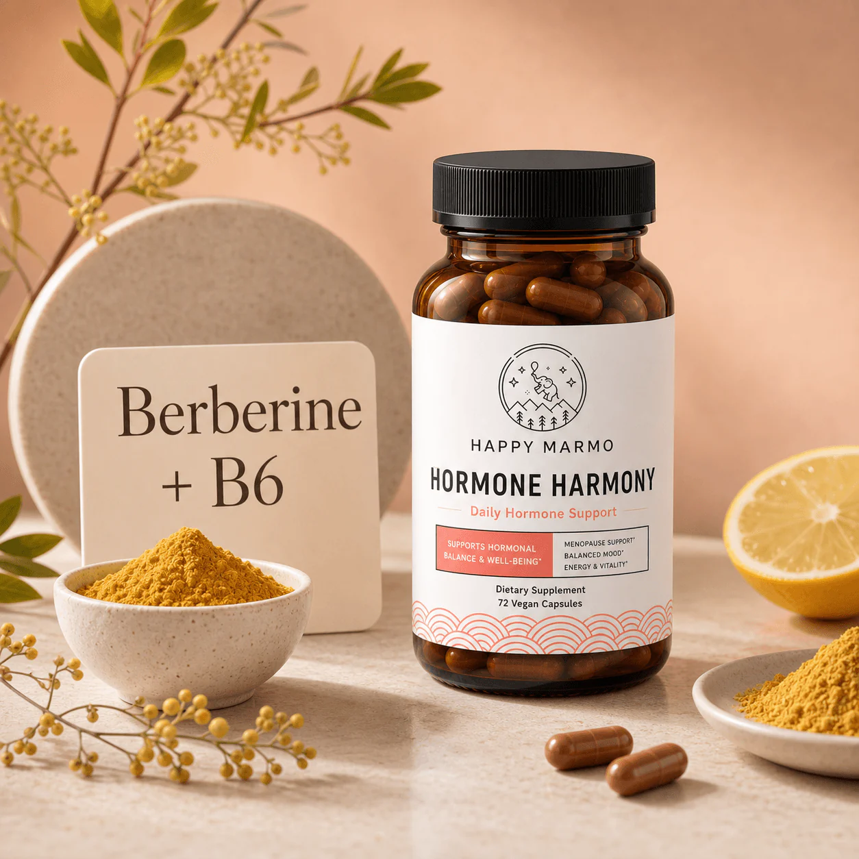 Happy Marmo ingredient card for Berberine + B6