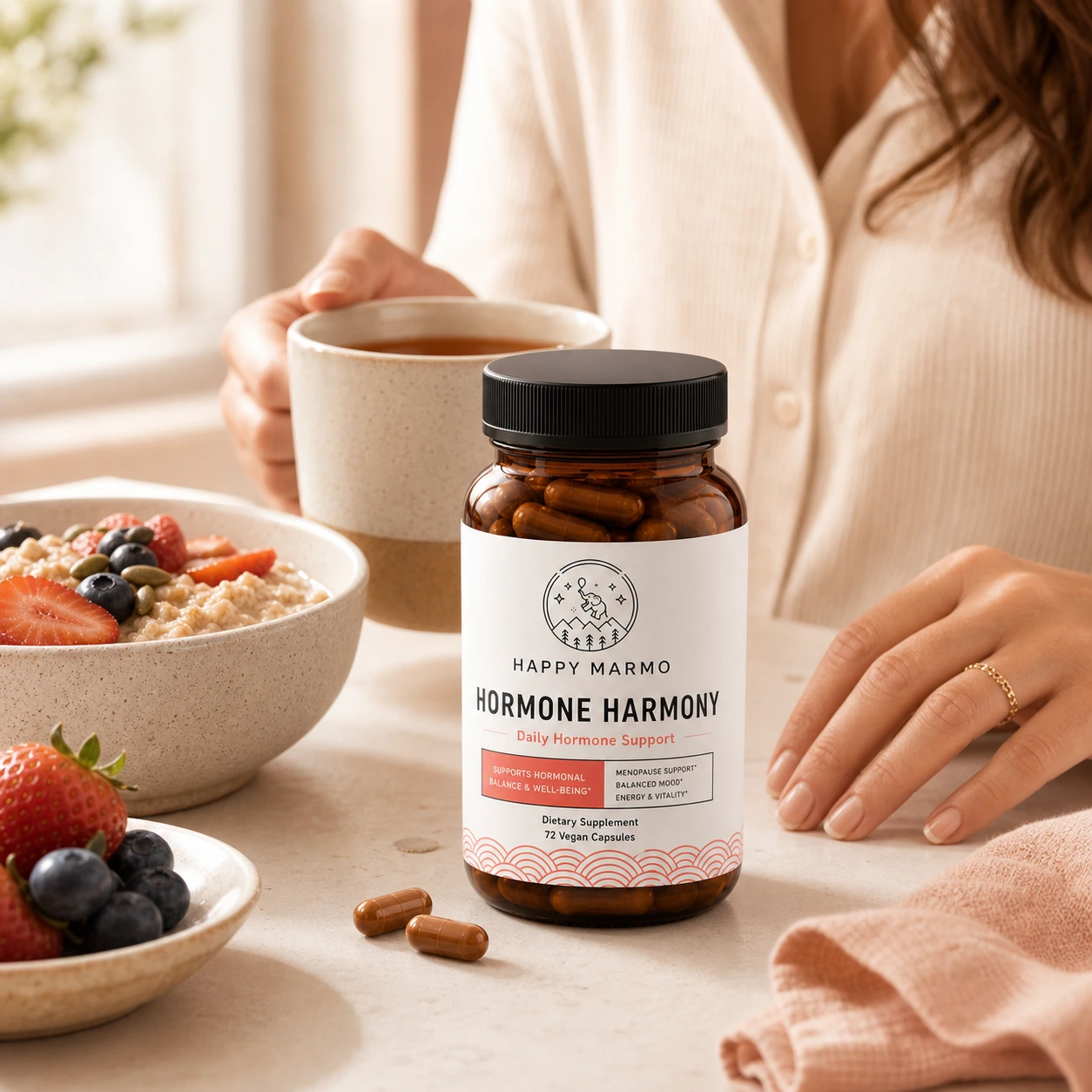 Happy Marmo original lifestyle visual for easy morning routine